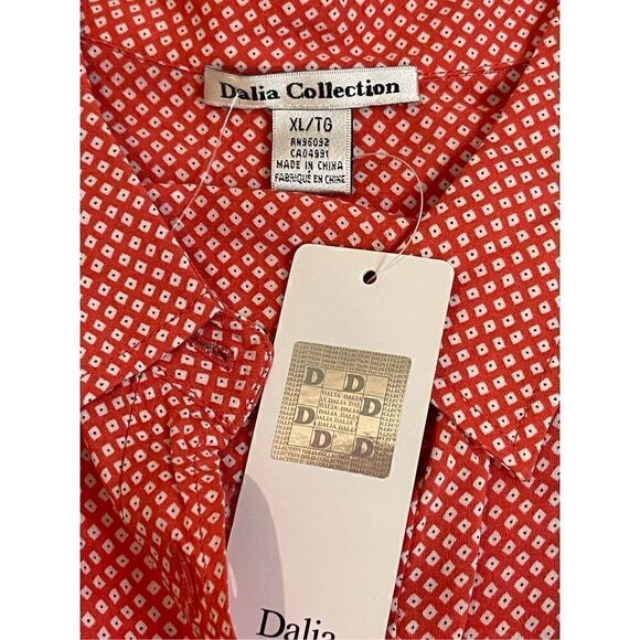 Dalia Collection women’s long sleeve blouse XL. NWT - Picture 6 of 6
